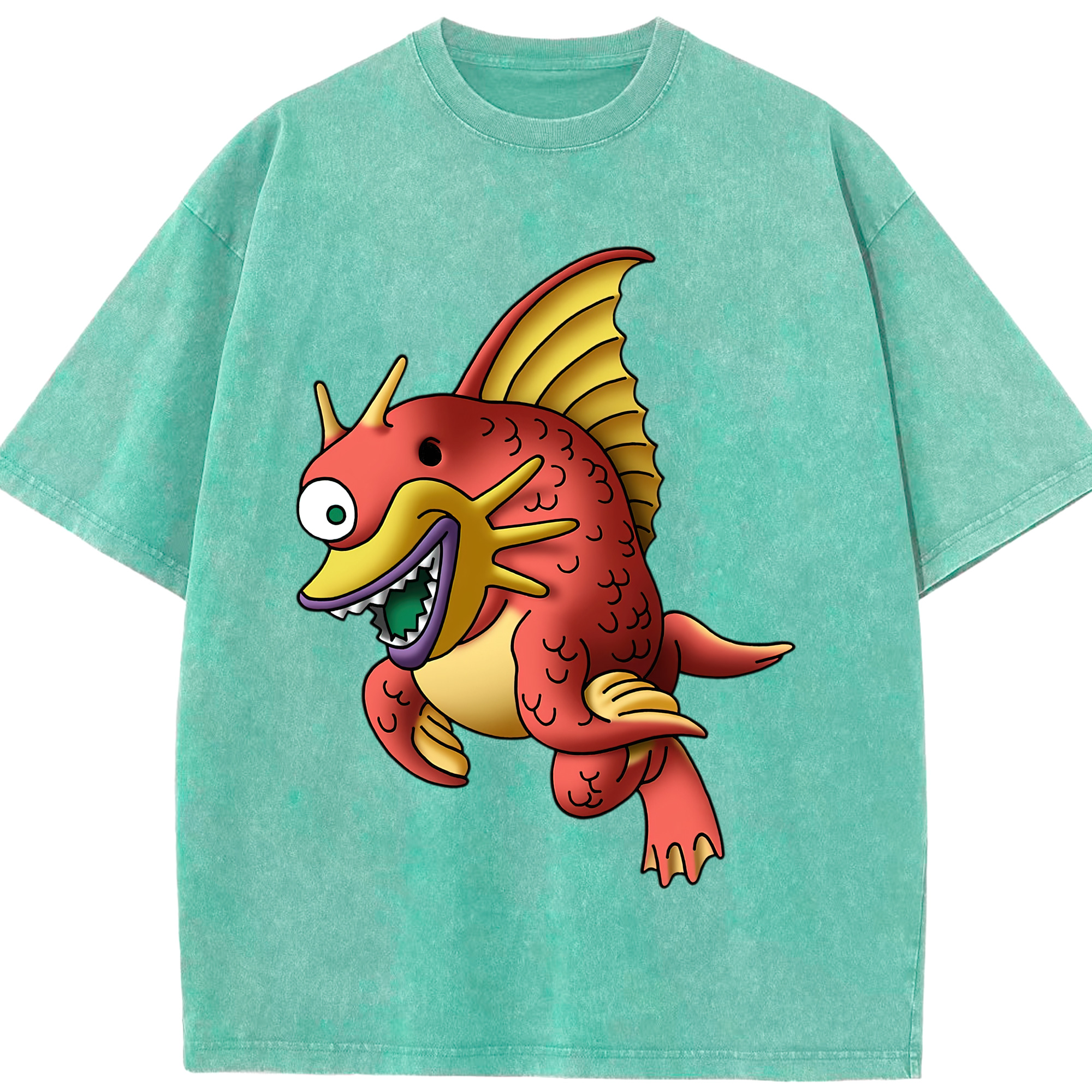 （画像用） ドラゴンクエスト Doragon Kuesuto Dragon Quest 綿100% ヴィンテージ風 半袖Tシャツ（フロントプリント）